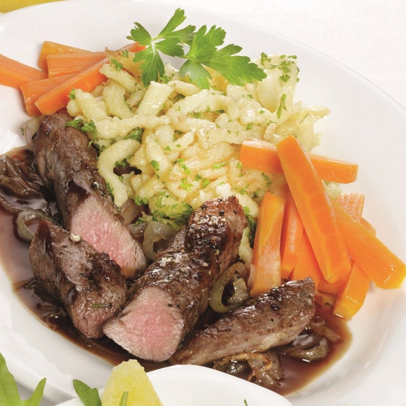 Foto van Lamsfilet in balsamico-sjalotsaus door WW