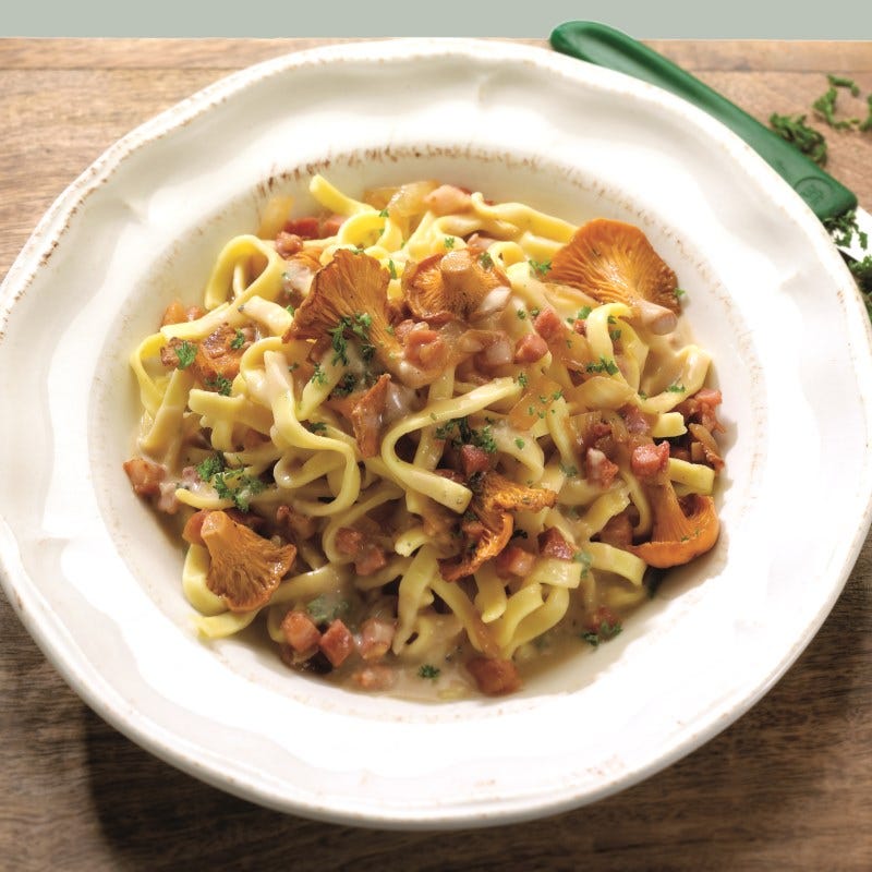 Foto van Pasta met cantharelsaus door WW