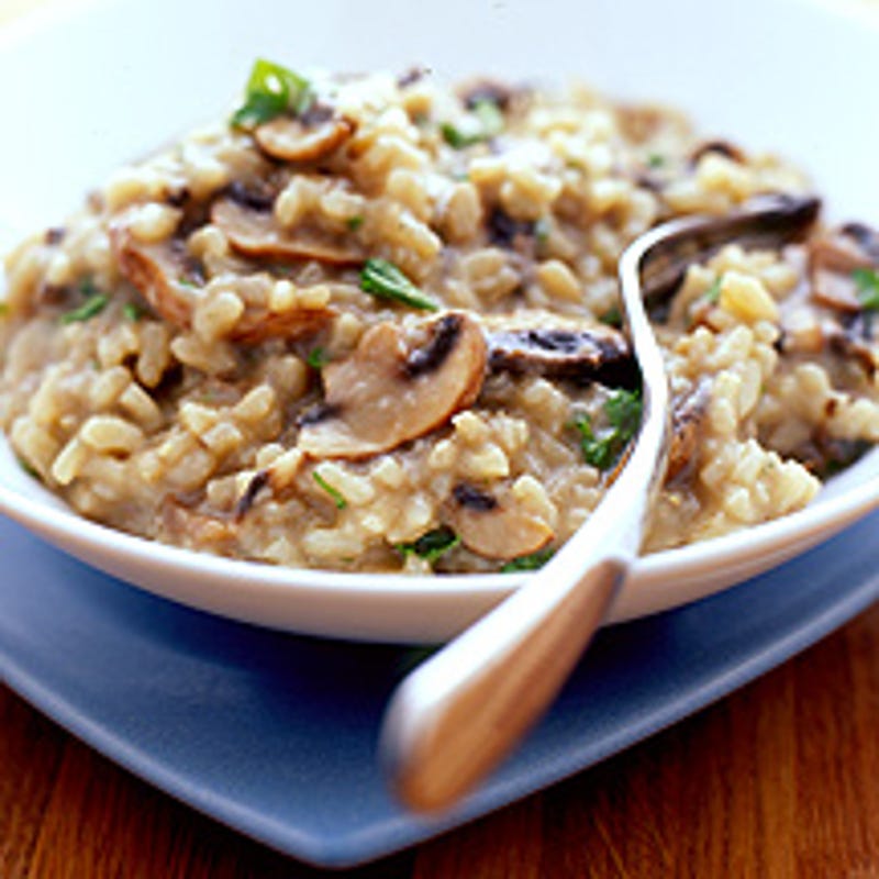 Foto van Risotto met wilde paddenstoelen en walnoten door WW