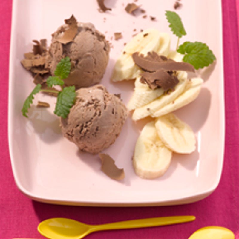 Photo de Glace au choco à tartiner et à la banane prise par WW