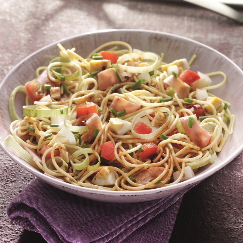 Foto van Spaghettisalade met ham en ei door WW