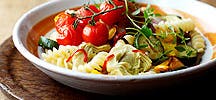 Salade de pâtes aux légumes grillés