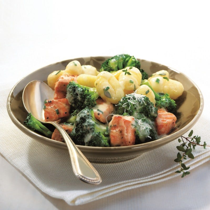 Foto van Gnocchi met zalm door WW