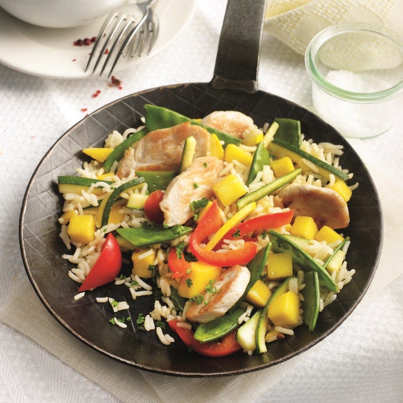 Photo de Cassolette de riz, dinde et mangue prise par WW