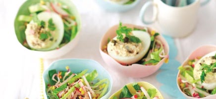 Salade aux oeufs farcis