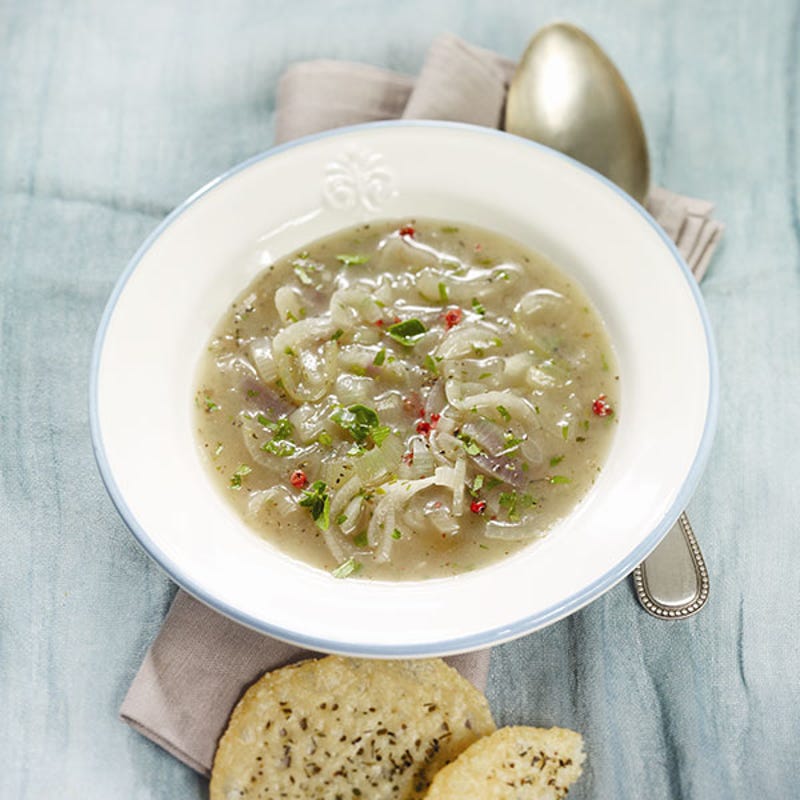 Photo de Soupe à l'oignon et ses chips au fromage prise par WW