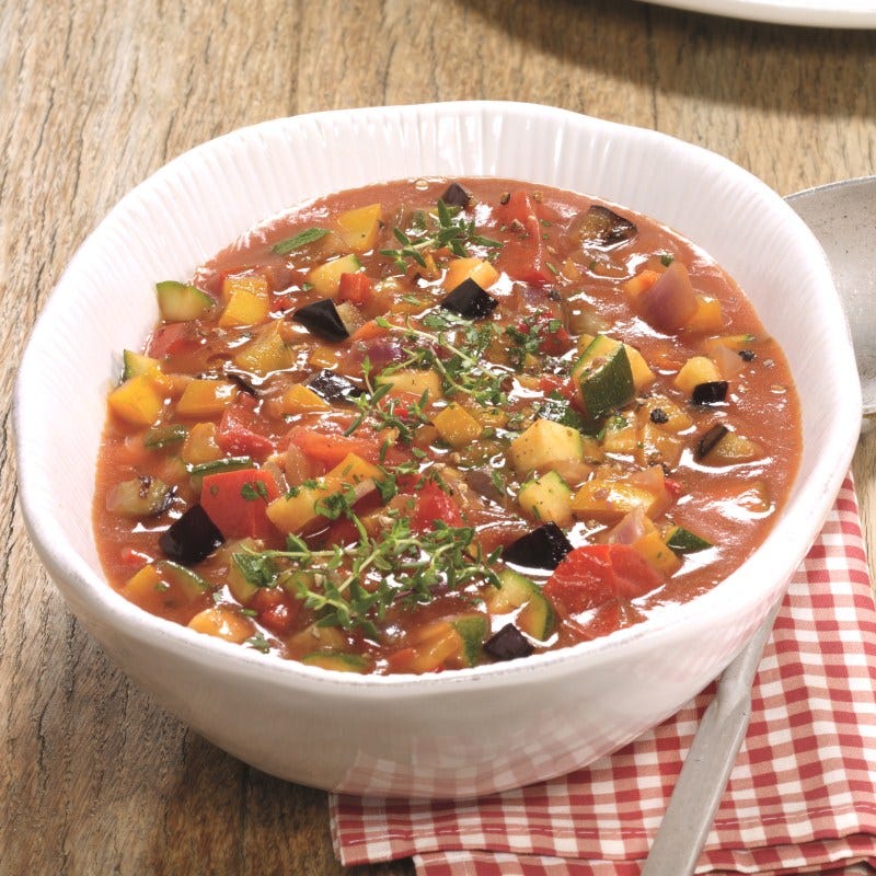 Photo de Pâtes complètes et ratatouille classique prise par WW