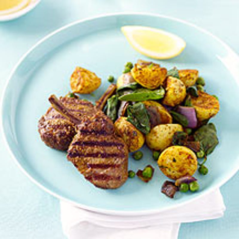 Foto van Lamskoteletjes met gebakken aardappeltjes door WW