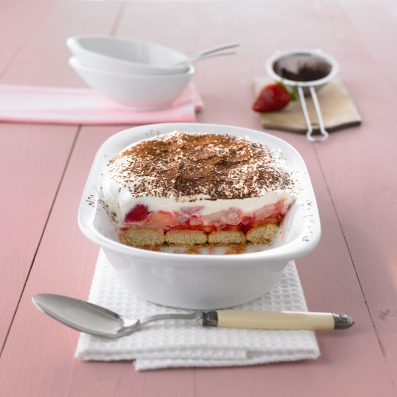 Photo de Tiramisu aux fraises et à la rhubarbe prise par WW