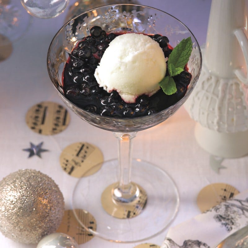 Photo de Sorbet de menthe et de citron vert aux myrtilles prise par WW