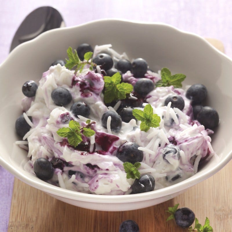 Photo de Myrtilles au fromage blanc et riz prise par WW