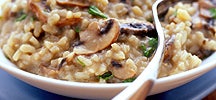 Risotto aux champignons sauvages et aux noix