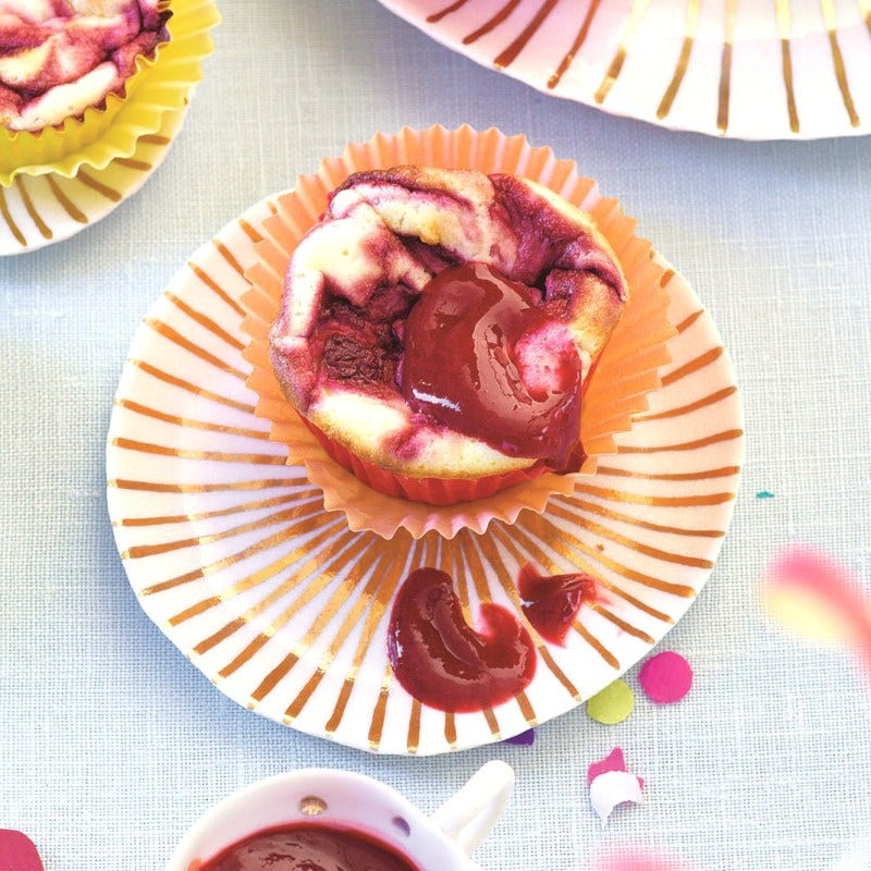 Foto van Frambozen-plattekaasmuffins door WW