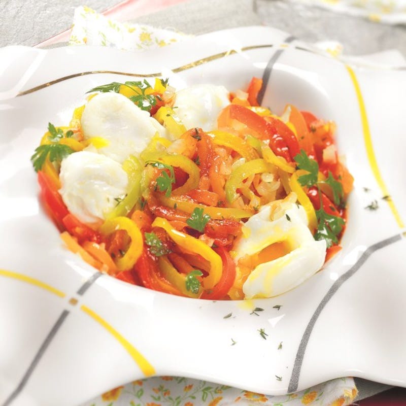 Photo de Oeuf poché sur compotée de poivrons prise par WW