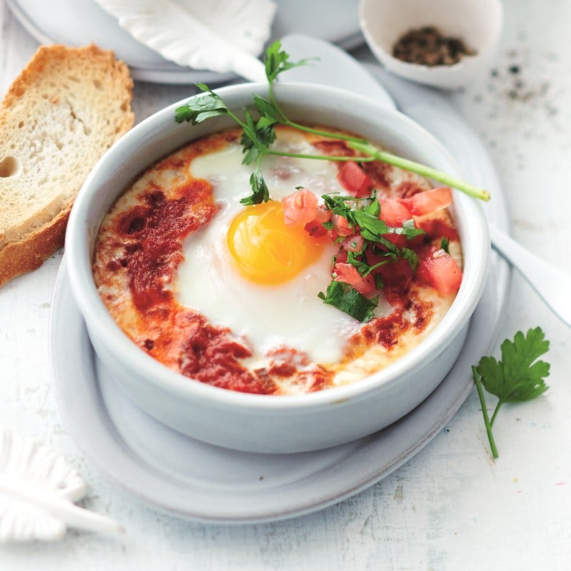 Photo de Shakshuka (oeufs à la sauce tomate) prise par WW