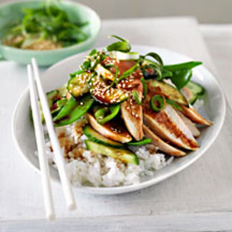 Foto van Japanse kip met rijst door WW