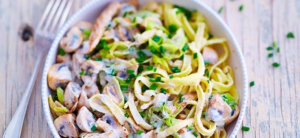 Tagliatelles aux lanières de porc