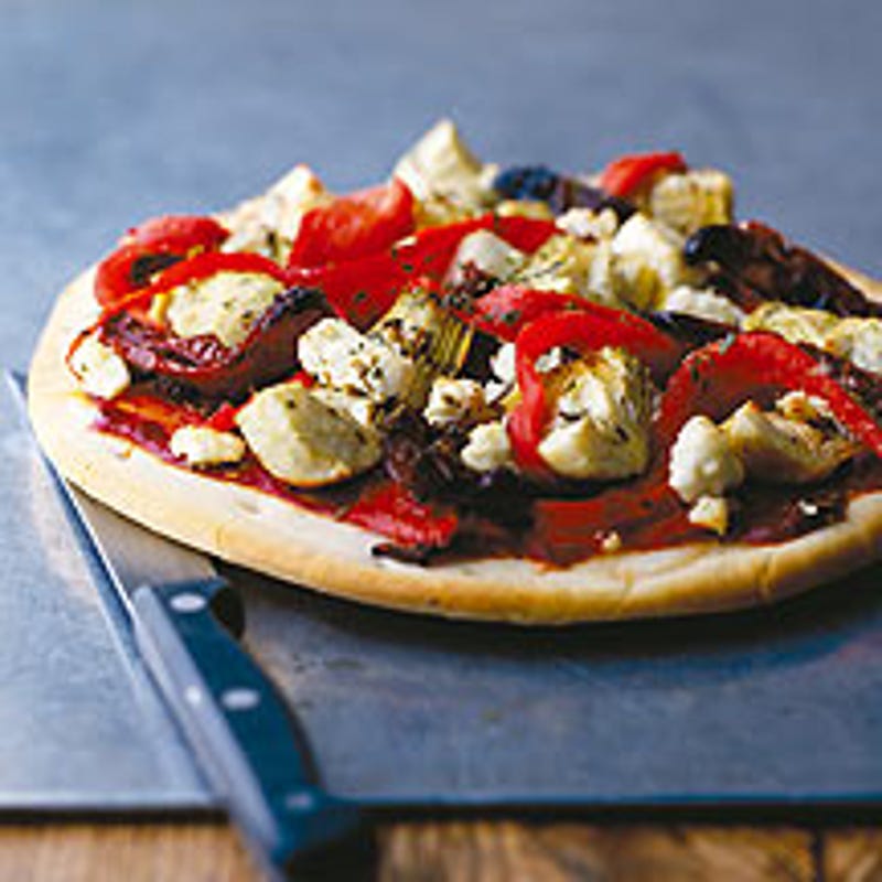 Foto van Mediterrane pizza met feta door WW