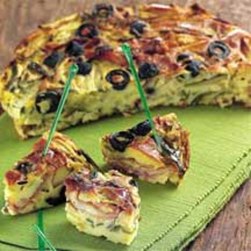 Foto van Hartige quiche met hesp en courgette door WW
