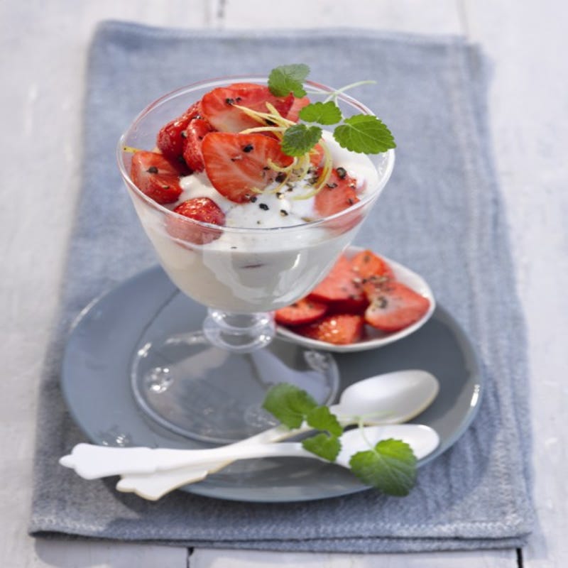 Photo de Crème de massepain et fraises au poivre prise par WW