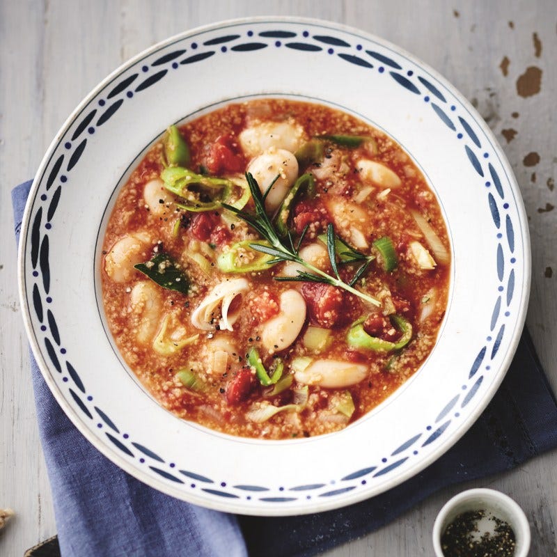 Foto van Tomaten-bonenschotel met spelt door WW