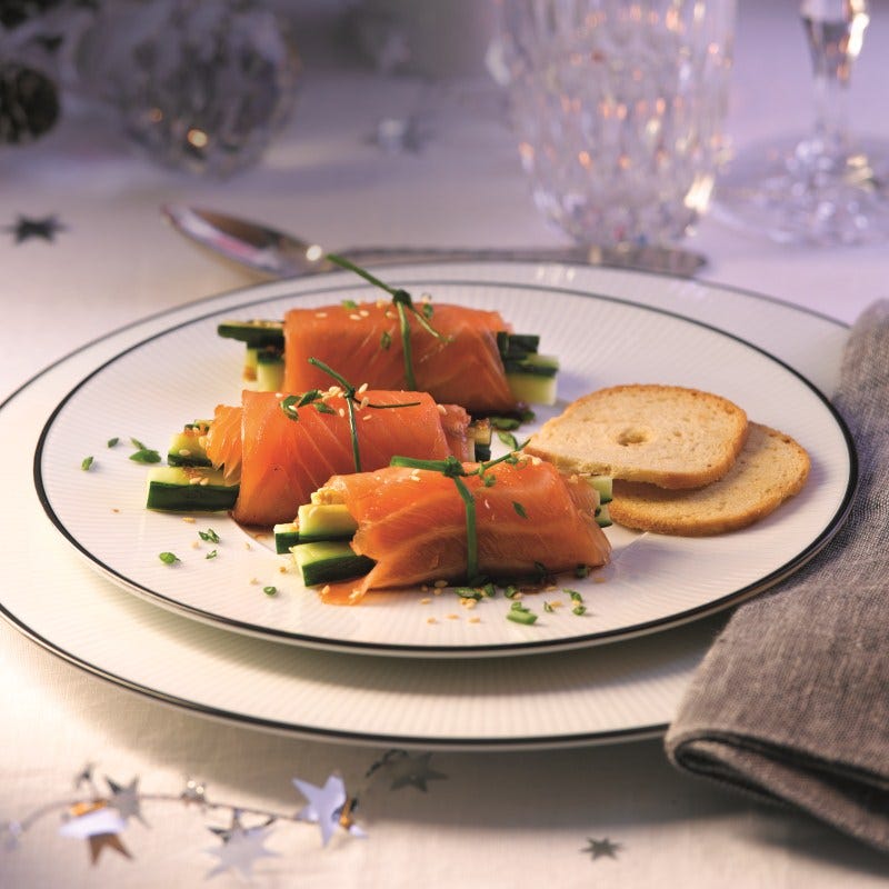 Photo de Petites roulades de saumon et de concombre prise par WW