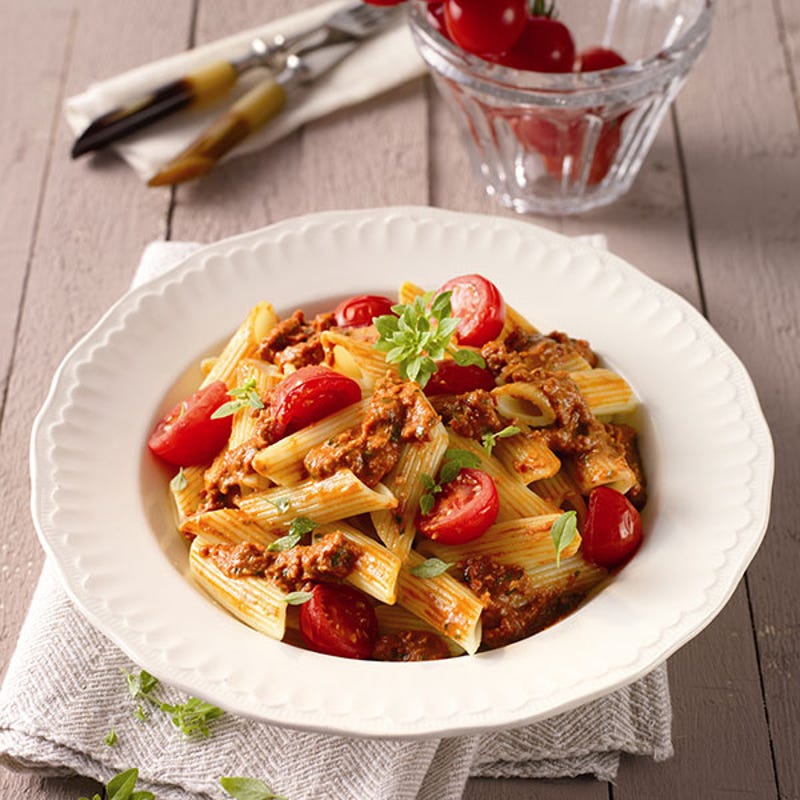 Foto van Penne met tomaten-notenpesto door WW