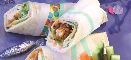 Viswraps met groenteremoulade