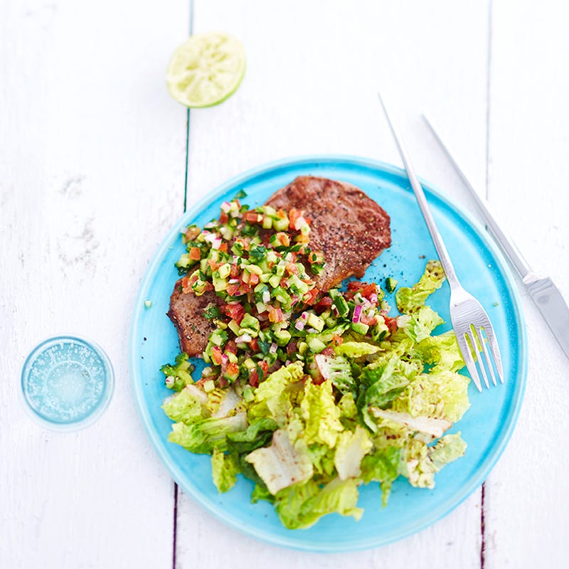 Foto van Biefstuk met avocado-limoensalsa door WW