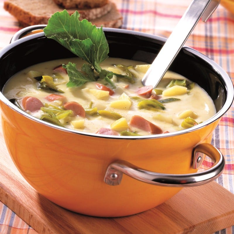 Foto van Aardappelsoep met worst door WW