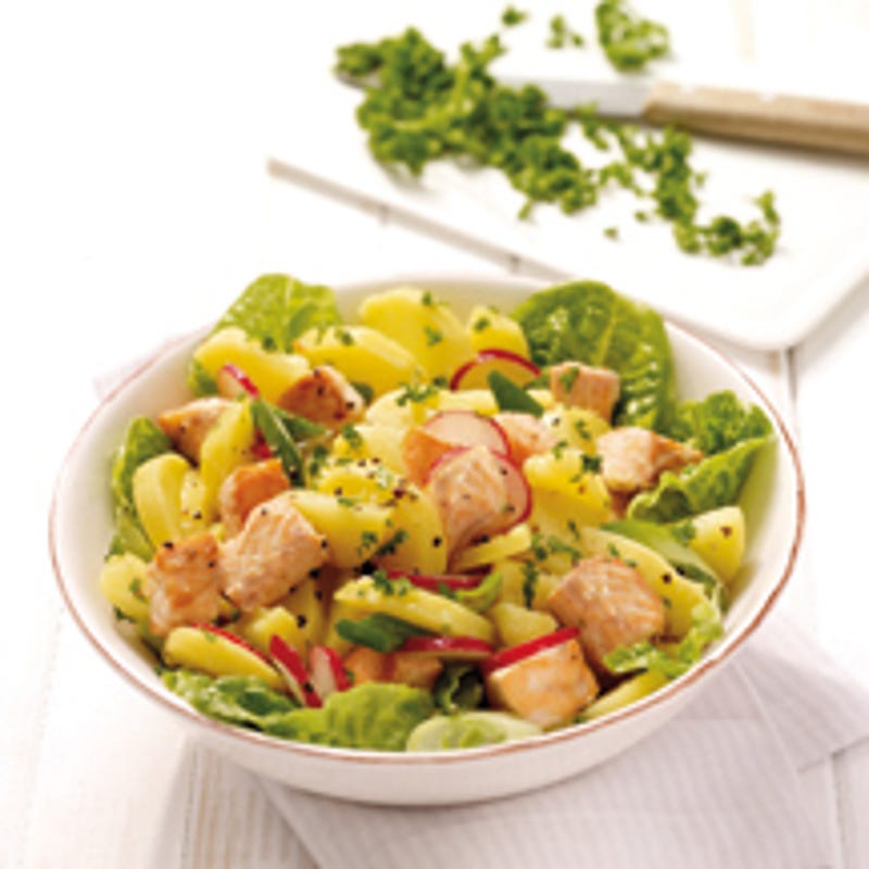 Foto van Aardappelsalade met zalmblokjes door WW