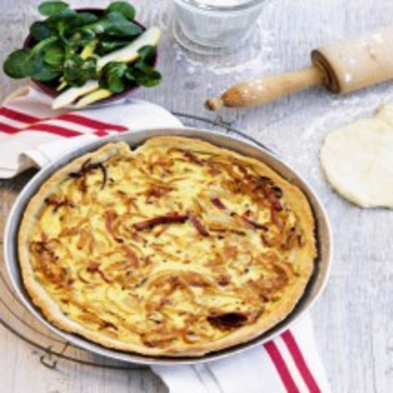 Foto van Quiche Lorraine met veldsla door WW
