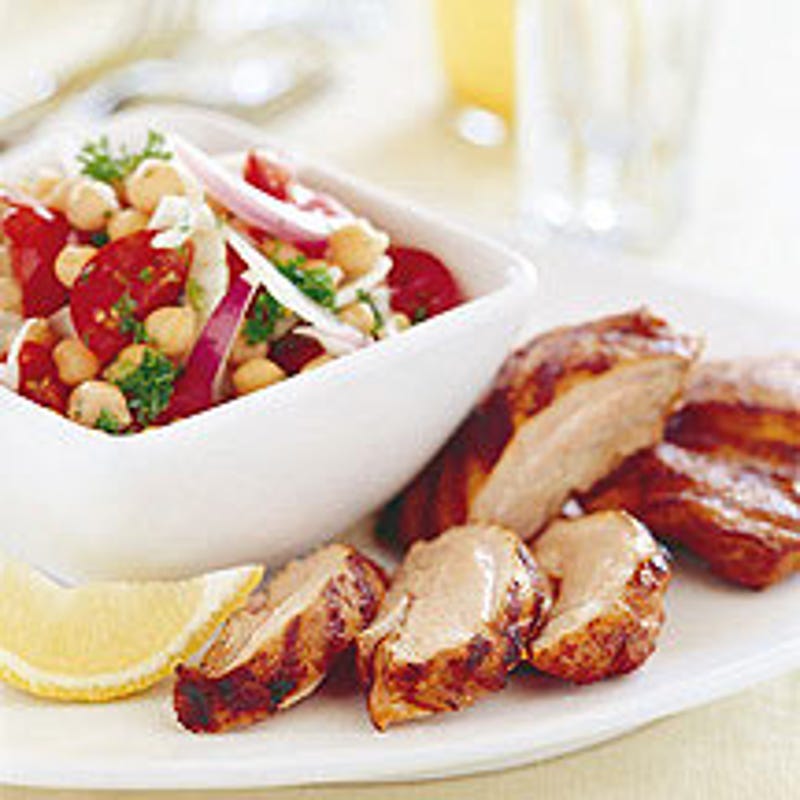 Photo de Poulet épicé, salade de pois chiches et fenouil prise par WW