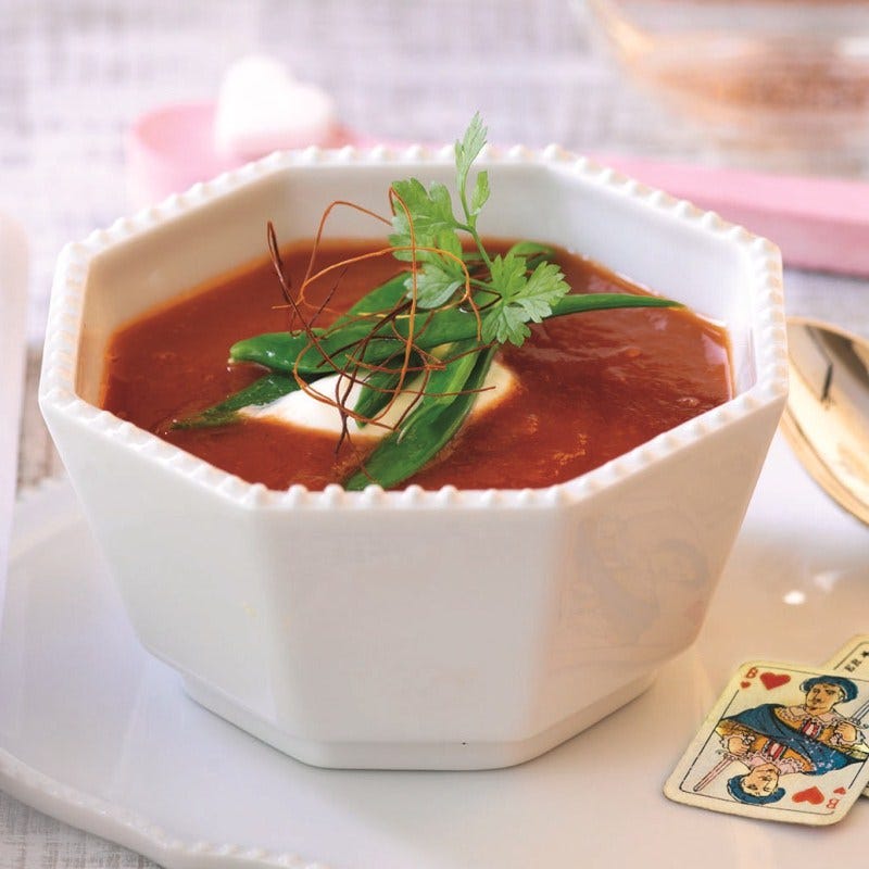 Foto van Tomatencappuccino met wodkacrème door WW