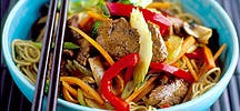 Varkensvlees met Chinese roerbakgroenten