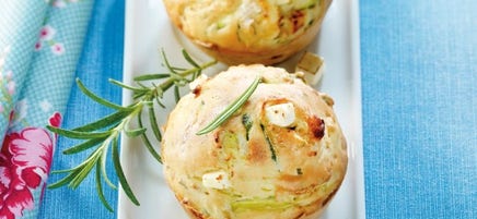 Muffins à la feta et à la courgette