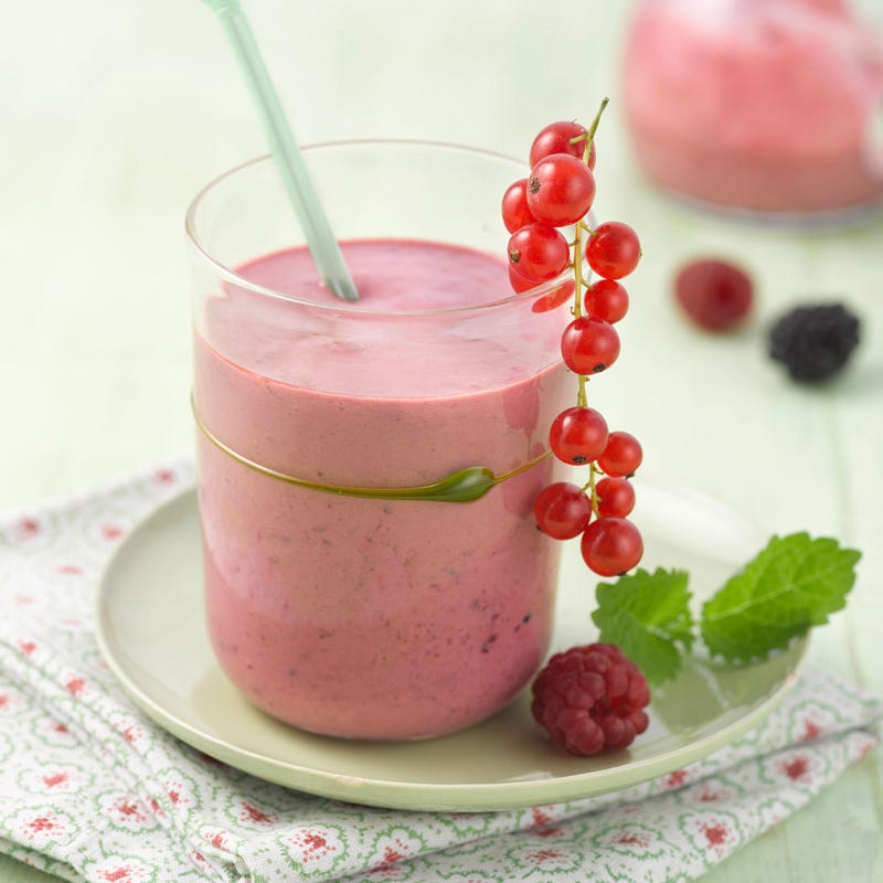 Smoothie aux baies rouges