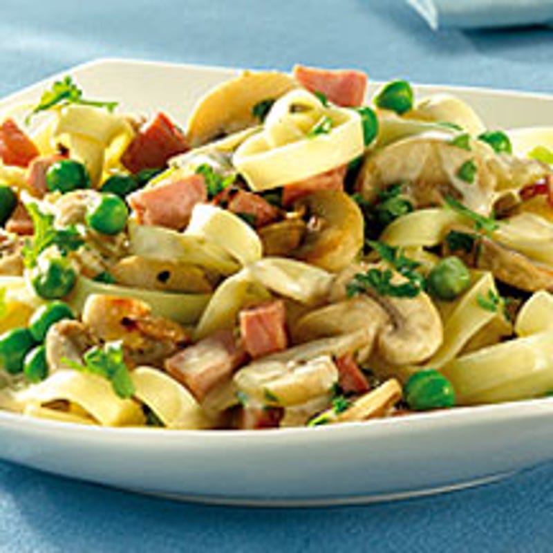 Photo de Tagliatelles aux petits pois et au jambon prise par WW