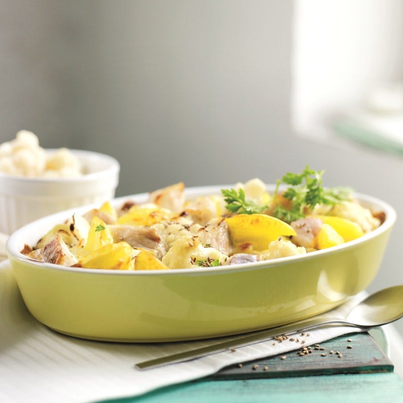 Foto van Bloemkoolovenschotel met aardappel en roodbaars door WW