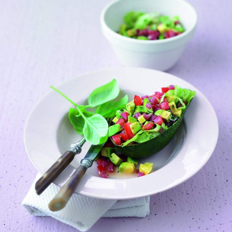 Foto van Gevulde avocado door WW