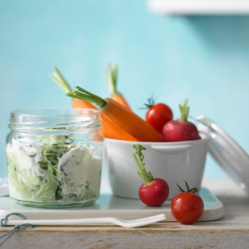 Tzatziki met snackgroente