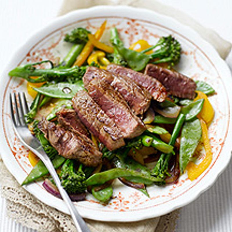 Foto van Biefstuk met wokgroenten door WW