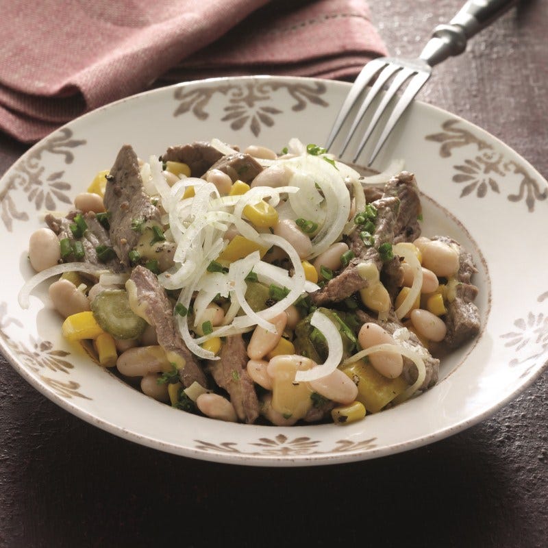 Foto van Rundvleessalade met witte bonen door WW