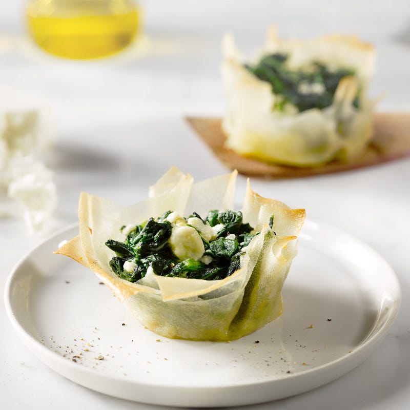Photo de Tartelettes en pâte filo au chèvre et aux épinards prise par WW