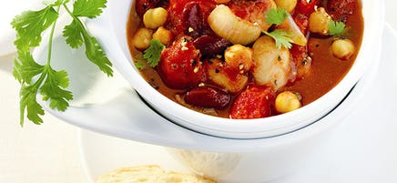 Mexicaanse tomaten-bonensoep