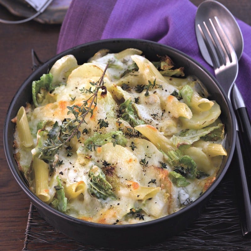 Photo de Plat au four de pâtes au panais et au chou vert prise par WW