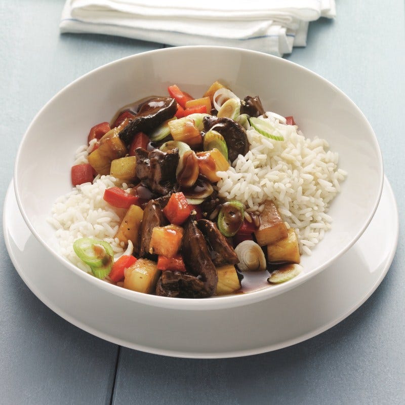 Foto van Kippenlevertjes met ananas door WW