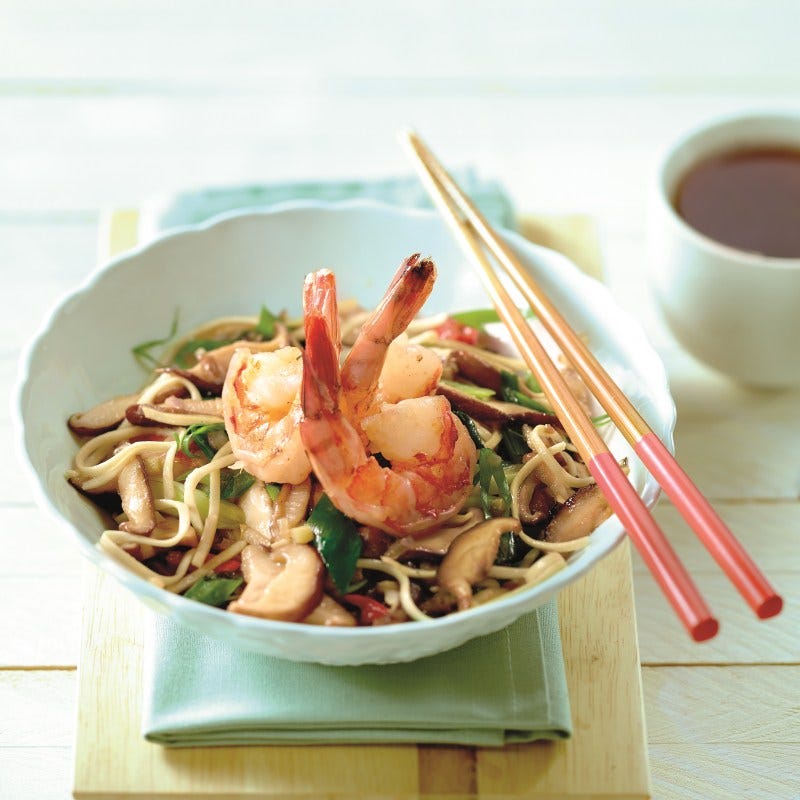 Foto van Noedels met scampi en gember door WW