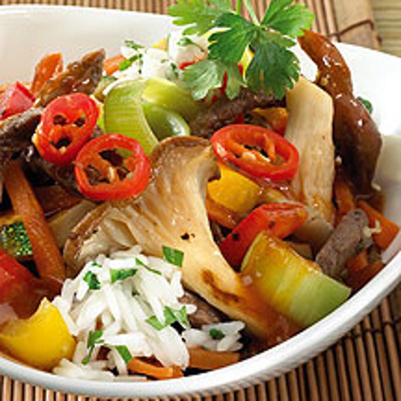 Photo de Boeuf aux légumes sautés au wok prise par WW