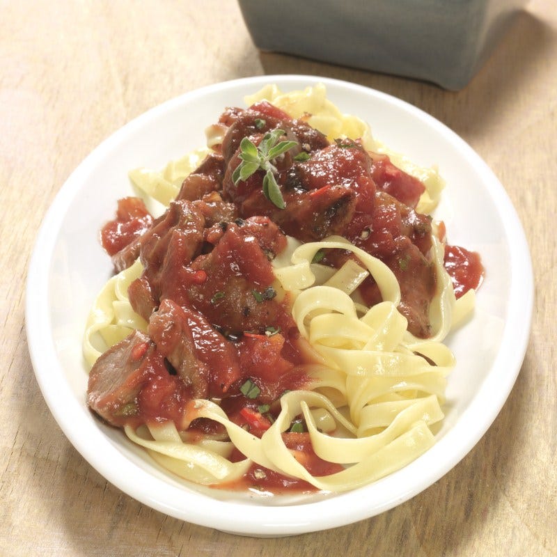 Foto van Tagliatelle met pittige lamssaus door WW